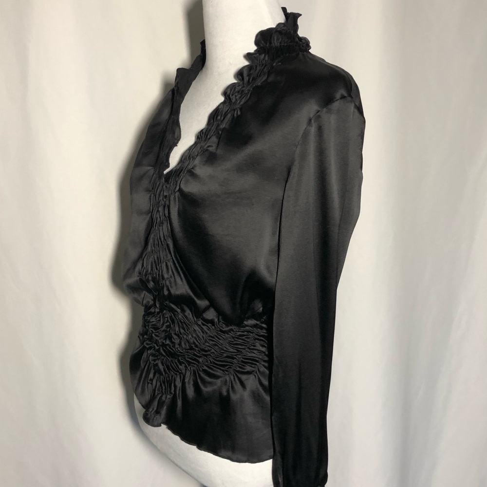 View Silk Ruffled Top - Picture 3 of 11